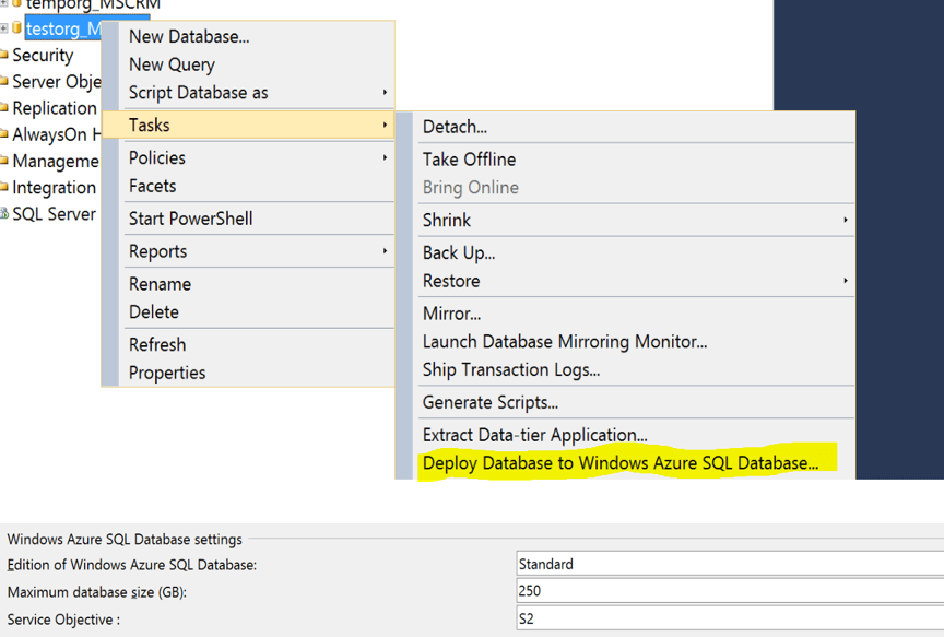 How to Import CRM Database to SQL Azure for Analysis Purposes - Nimbus DTI